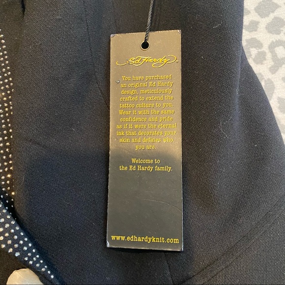 NWT Ed Hardy Bejeweled Vest- S - Picture 5 of 12